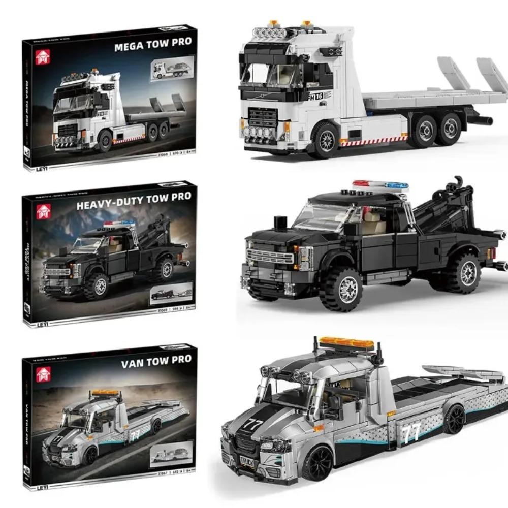 3 Style Technical Heavy Duty Tow Truck Building Blocks Toys MOC Recovery Vehicle Model Bricks Toys Boys Festival Party Gifts