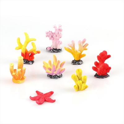 Resin  Simulation  Aquarium  Decoration Colorful Coral Starfish Mini Micro Landscape Fishbowl