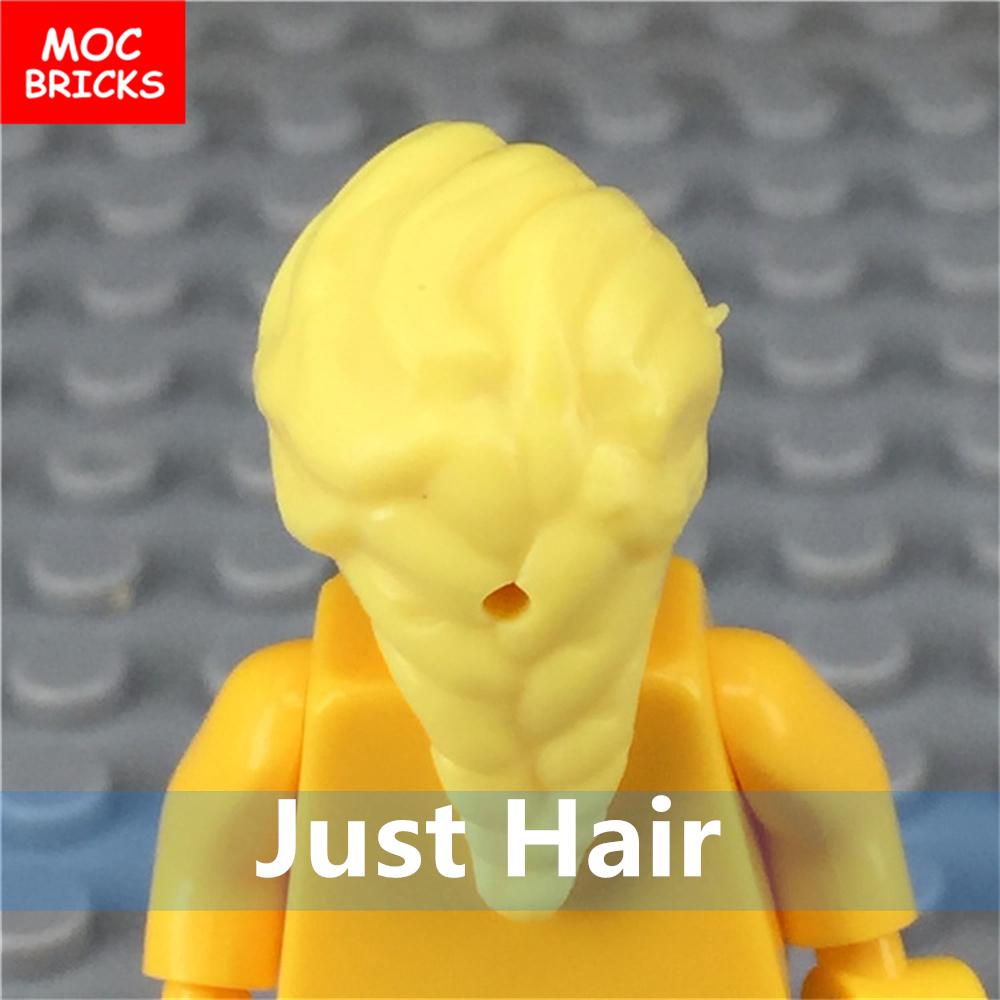 5 Stück/Los MOC Steine Weibliche Haare Zusammengebaute Partikel Bausteine Zubehör Kinderspielzeug Plastikpuppen