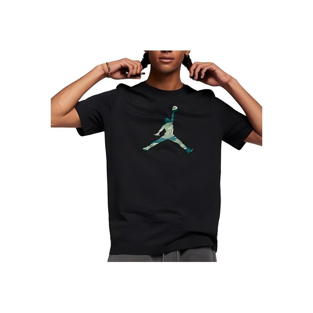 Air Jordan Basketball Sports Short Sleeve T-Shirt With Jumpman Logo Men Tops Black AT9181-010