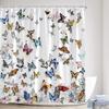 Cartoon Hand-Painted Animal Shower Curtain Cat Bird Rabbit Plant Flower Child Bathroom Decoration with Hook Bath Hanging Screen