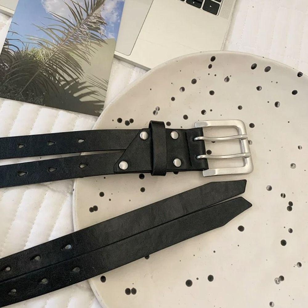 Leather Women's Belt Vintage Dress Jeans Belt American Waist Belt  Waist Accessories