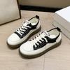 Imitation leather retro little white shoes women's 2025 spring and autumn models, one-pedal soft-soled comfortable and versatile casual sports shoes