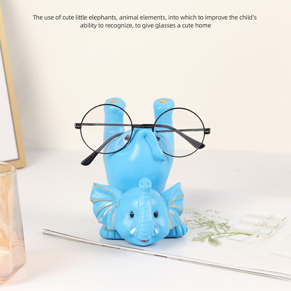 Resin Material Eyeglass Holder Compact Size Animal Statue Organizer Glasses Rack Office Desk
