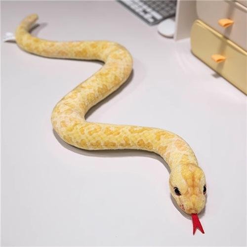 Druckerei Und Färberei Gebogene Schlange Gebogenes S Python Fleckenpython Wasserschlange Lustiges Kinder-Stofftierpuppe Männlich