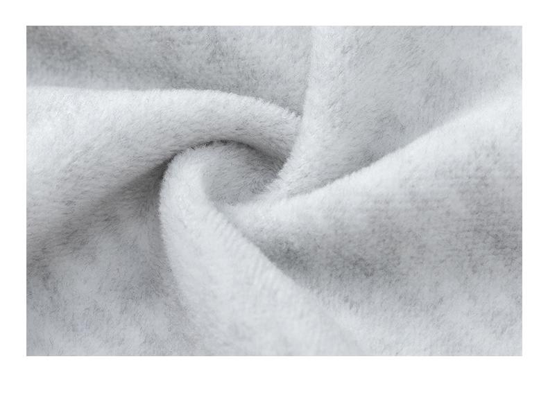 Men's Heavyweight Silk Wool Hooded Sweatshirt with High Collar and Zipper - 580g Plus Velvet Warm Jacket