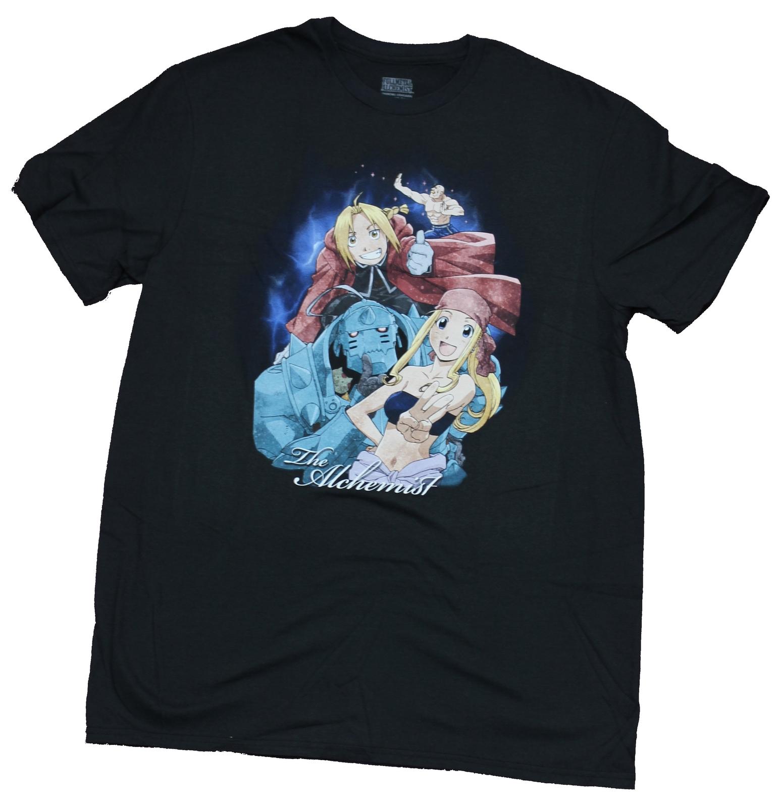 Fullmetal Alchemist Adult New T-Shirt - Full Color Group Pic XXL