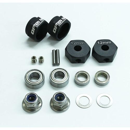 OPTION No.1 Aluminum Hex Hub Conversion Adapter Set for DT-02/03 (1 set) CB-004