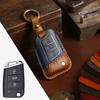 Leather Cover Shell For Vw Magotan B8 Polo 9N Golf 4 3 5 6 6R 7 Mk7 Mk4 Passat B5 B6 B8 B7 Touran Bora Caddy Tiguan Car Key Case