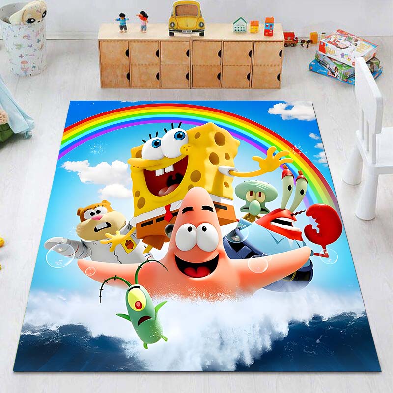 Multiple Styles Cartoon SpongeBob Print Carpet for Living Room Children's Bedroom Sofa Doormat Floor Non-slip Mat Luxury Gift