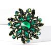 Popular Exquisite Alloy Rhinestone Glass Brooch High-End Temperament Women'S Suit Coat Corsage Jewelry Pin
