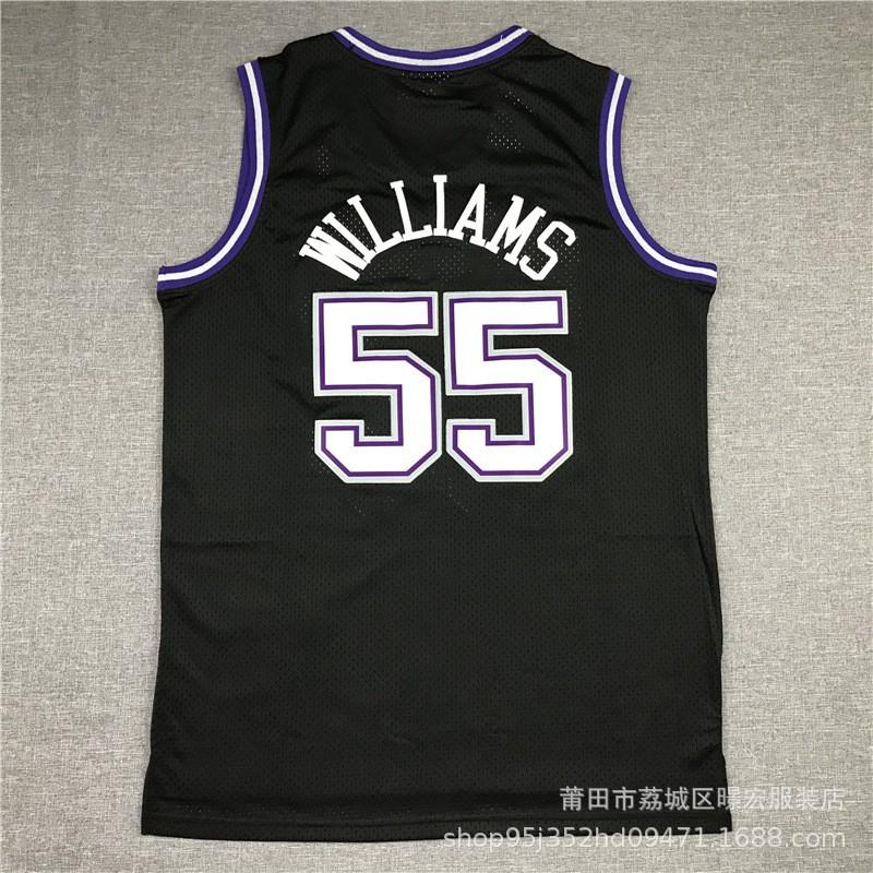 Męska Damska Koszulka do Koszykówki Sacramento Kings Retro Williams 55 Fox 5 Webber Bezrękawnik Treningowy Odzież Sportowa