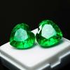16 Ct Pair Natural Heart Emerald Green Shape Loose Gemstone CERTIFIED E-8hh 002
