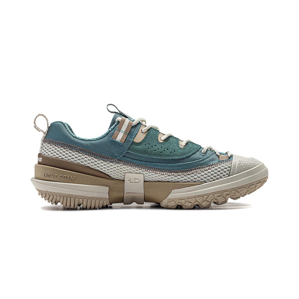 Li Ning CF Su Series Lin Chuan Lite Trendy Versatile Slip Resistant Durable Low Top Casual Shoes Women Casual Shoes Green White AGLT164-3