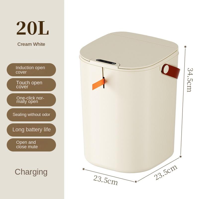 New 20L Creative Smart Trash Can Portable Drawstring Sensing Home Kitchen Toilet Garbage Sorting Storage Bucket Compost Bin Gift