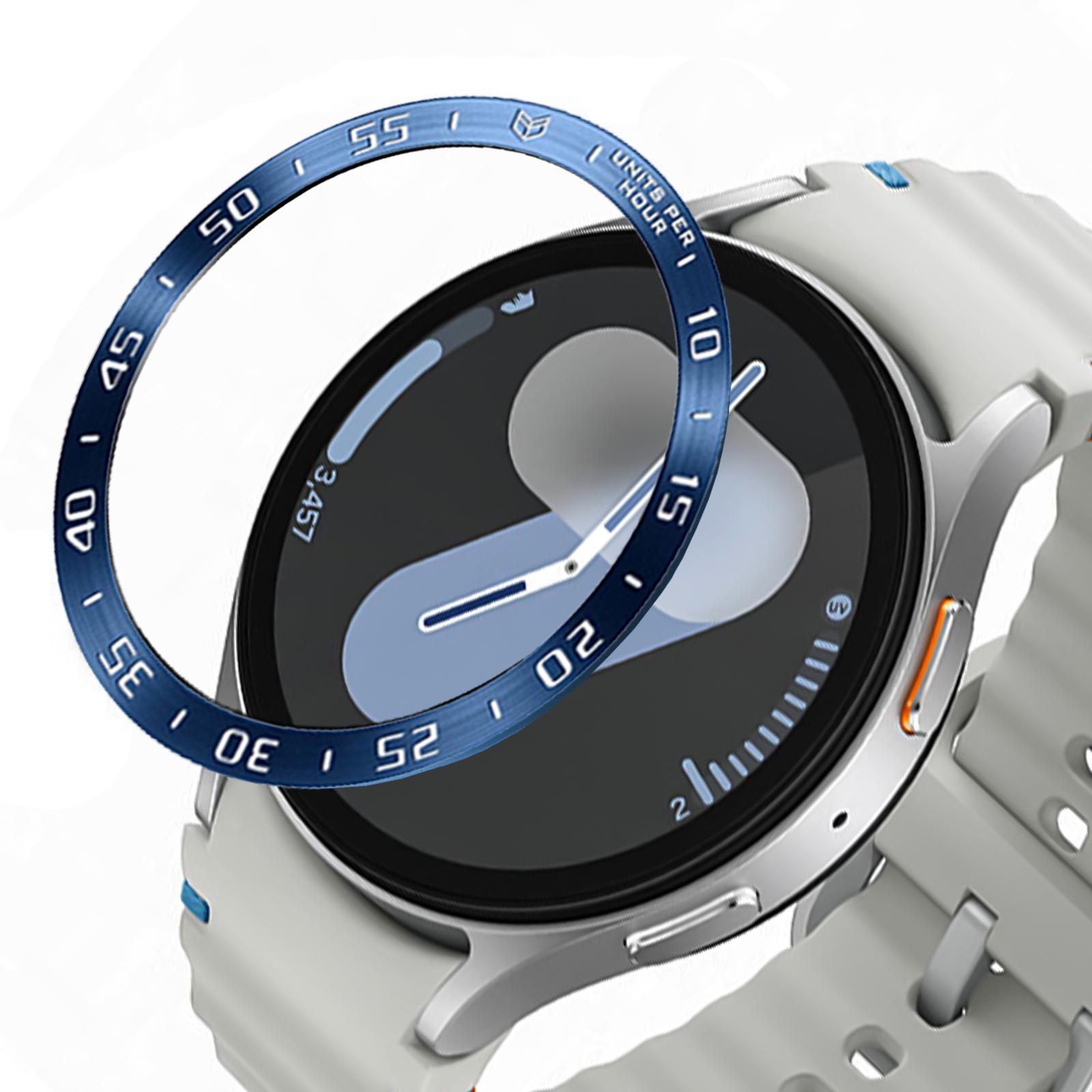 For Samsung Galaxy Watch7 44mm Watch Bezel Ring Metal Dial Bezel Adhesive Frame Ring Cover B