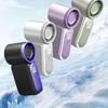 Mini Portable Handheld Fan, Adjustable Turbo Powerful Cooling Fan with LED Digital Display, 3000mAh Battery Rechargeable Personal Cooler for Women