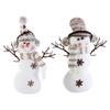 Cute Christmas Short Hat Snowman Doll Reusable Snowman Doll Desktop Ornaments  Living Room