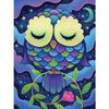 Kit de diamond painting - Modèle hibou - Midnight owl - 40x30cm