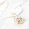 Luxury Imitation Shell Pearl Flower Shirt Sleeve Button Elegant Copper Cufflinks Button Cover Accessories for Women and Men