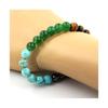 Pierres et Minéraux. Bracelet Perles Oeil de Tigre + Hématite + Agate verte + Turquoise 8 Fabriqué en France.