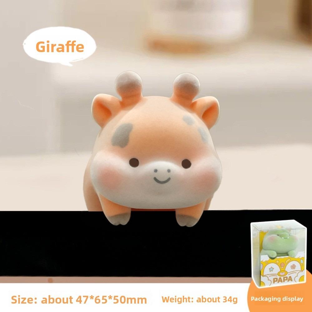 Animal Model Computer Monitor Topper Flocking Center Console Doll  Desk Decoration