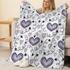Flannel Fleece Throw Blanket High-Density Soft Cozy Warm, Ideal for Home & Car, Perfect Valentine's Day Gift