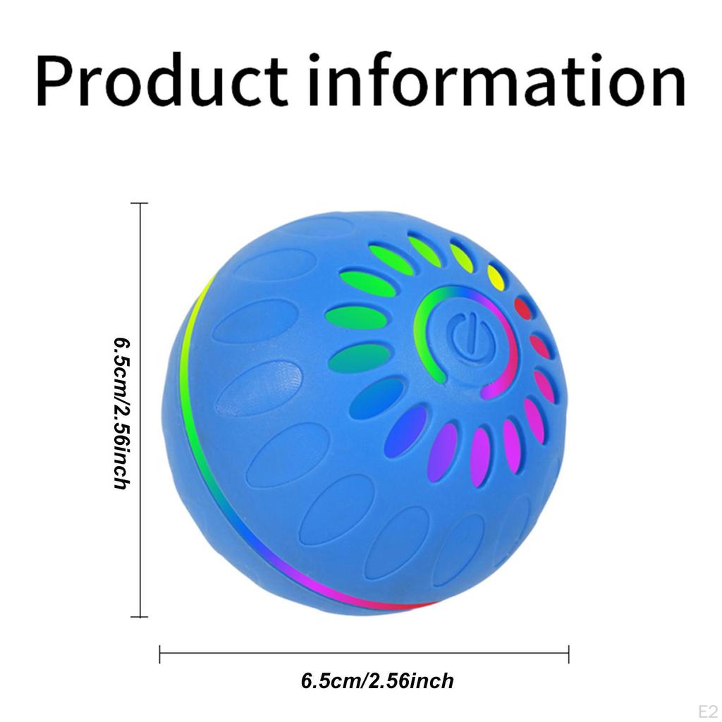 Interactive Dog Ball Toy Moving Ball, USB Rechargeable with Colorful Light Pet Automatic Rolling