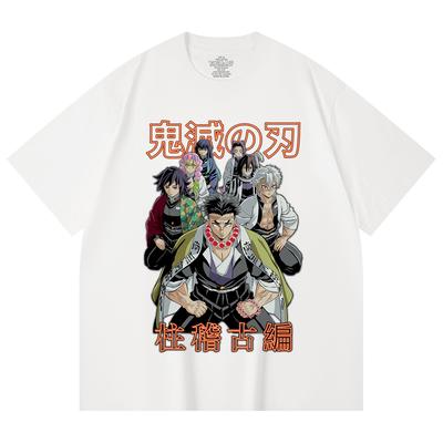 230 Gsm 100% Cotton Demon Slayer V22 Hashiras Print Unisex Heavy Cotton T Shirt
