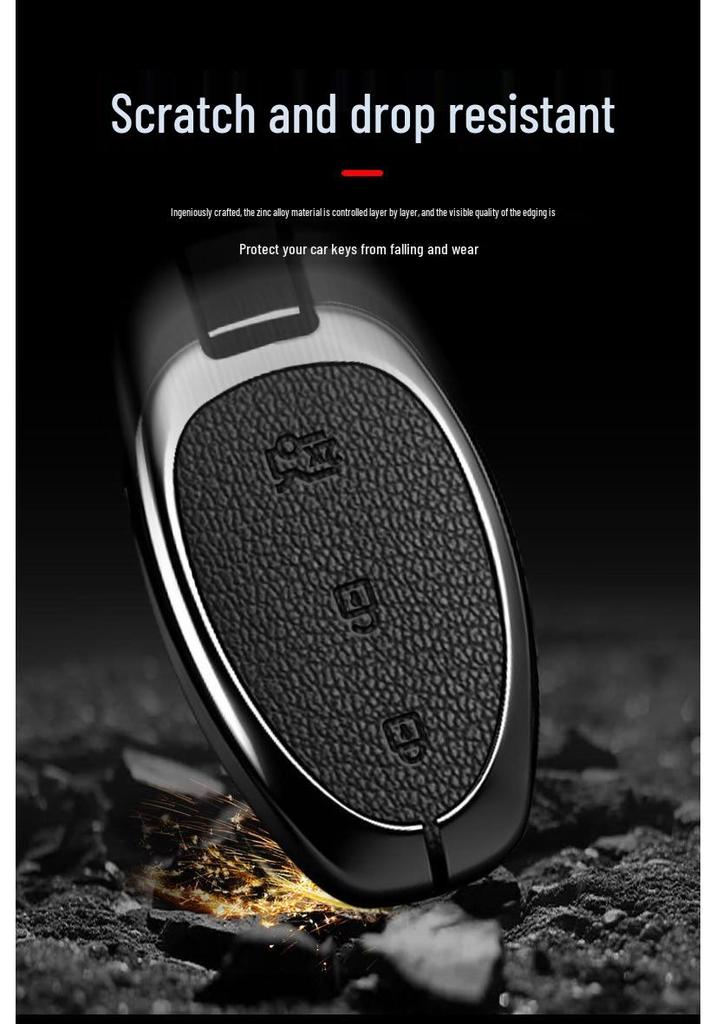 Qiyuan A07 Bluetooth Car Key Case - Stylish Metal Hanging Bag for Men and Women