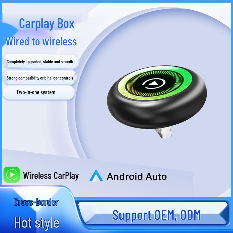 2-in-1 Wireless CarPlay & Android Auto Adapter: Wired To Wireless Conversion for Car Systems