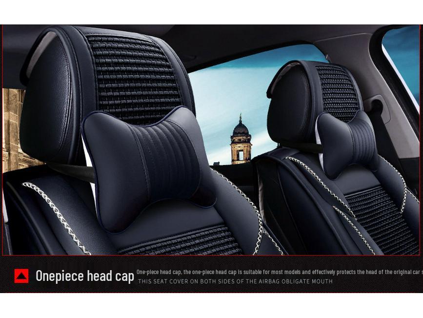 Universal Ice Silk Leather Car Seat Cover - Four Seasons, Full Surround Design