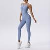 Yoga Bodysuit Women's Bra Nude Feel Sports Workout Clothes Training Dance One-Piece Hip Lifting Running Trousers Tight