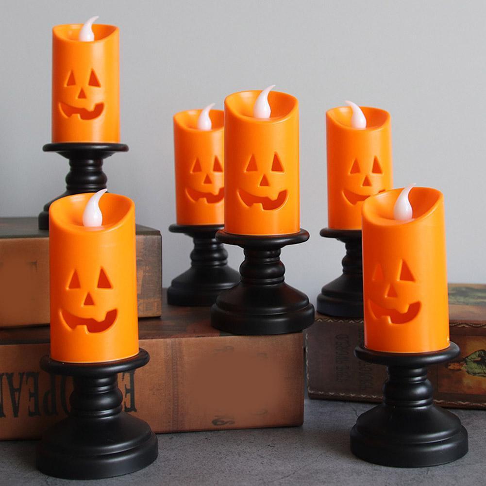 Halloween LED Light Candle Kolorowa dynia Dekoracja stołu Strona główna Impreza