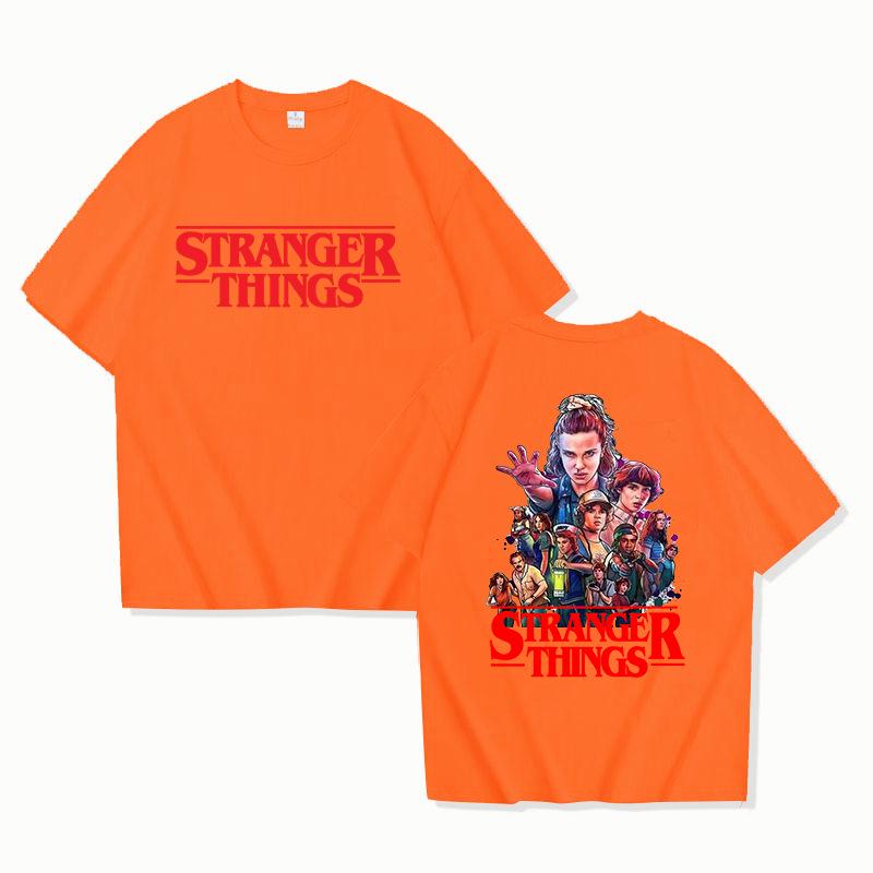 Camiseta de Manga Curta de Verão Unissex Stranger Things, Tamanho Grande XXS-4XL, Exclusivo Transfronteiriço