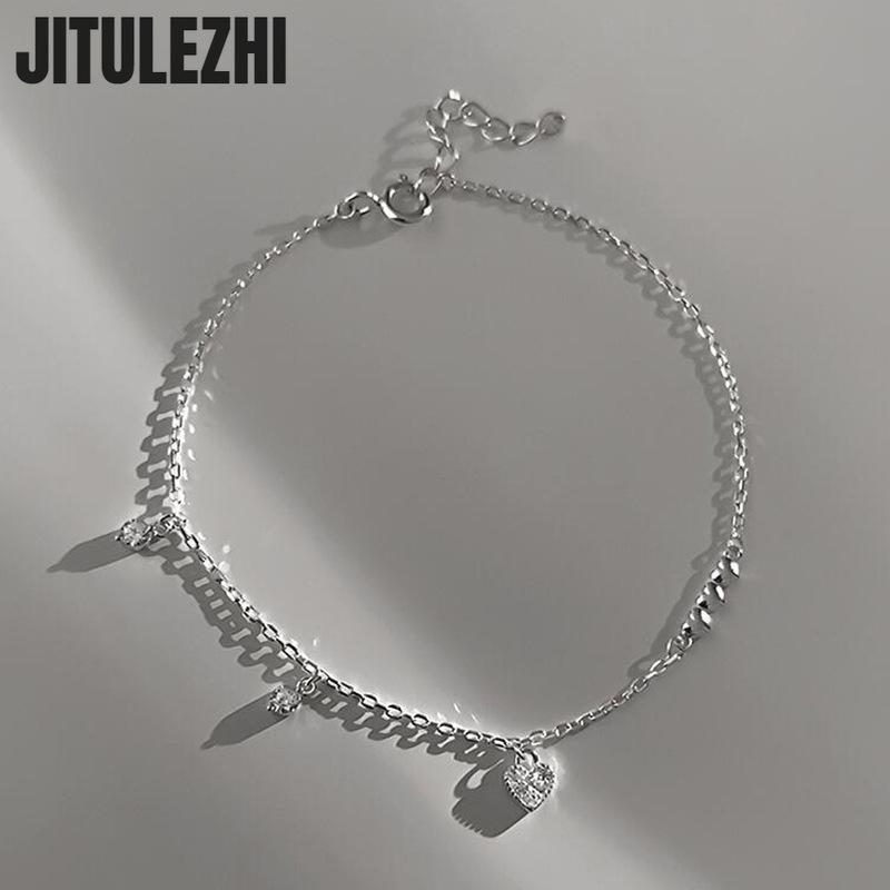 

925 Silver Bracelet For Women Love Bracelet Girl s Light Luxury Design Sense Micro-set Zircon Heart-shaped Hand Ornamen золотой