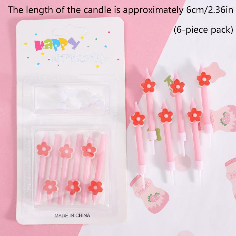 Kerzen Bunt 6 Stück/Packung Hochzeitsfeier Geburtstagstorte Kerzen Dekoration Partyzubehör für Kinder