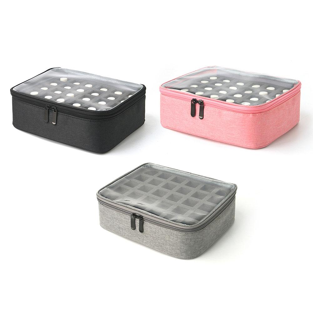 30 Bottles Nail Polish Storage Bag Portable Hand-held Large Capacity Nail Varnish Organizer Bag, Holds up to 30 Bottles(15ml)