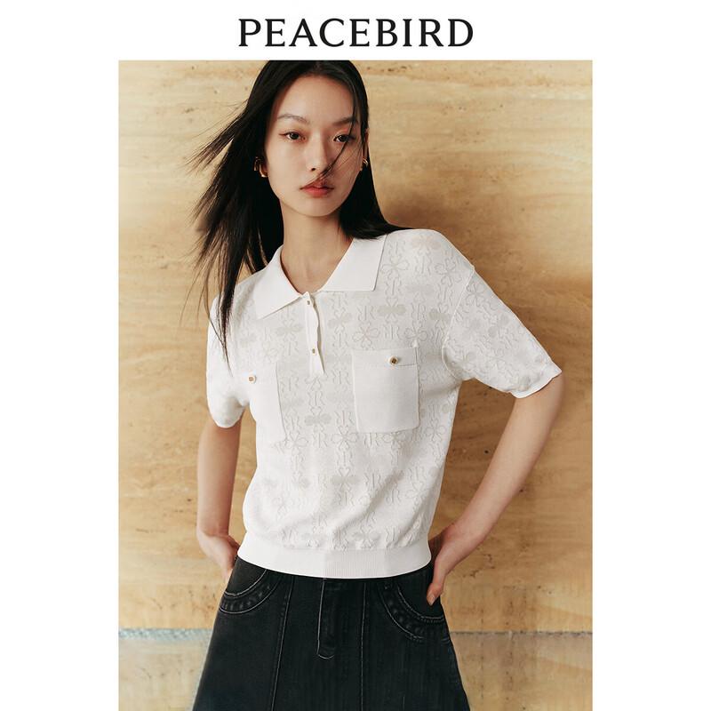 

Элегантный трикотажный топ-поло для женщин Peacebird S