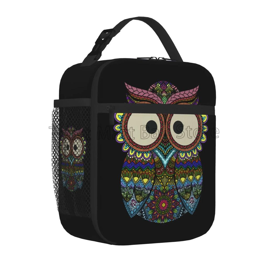 Owl Funny Lunch Bag Women Portable Lunch Box Insulated Cooler Reusable Bento Container Waterproof for Work School Travel Picnic