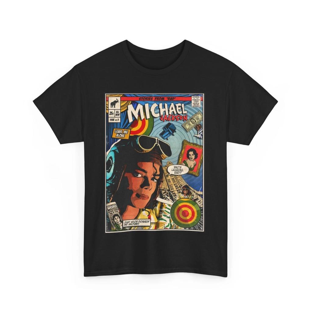 Michael Jackson Leave Me Alone 100% Cotton T-shirt Mens Tees Top Unisex Heavy Cotton Tee