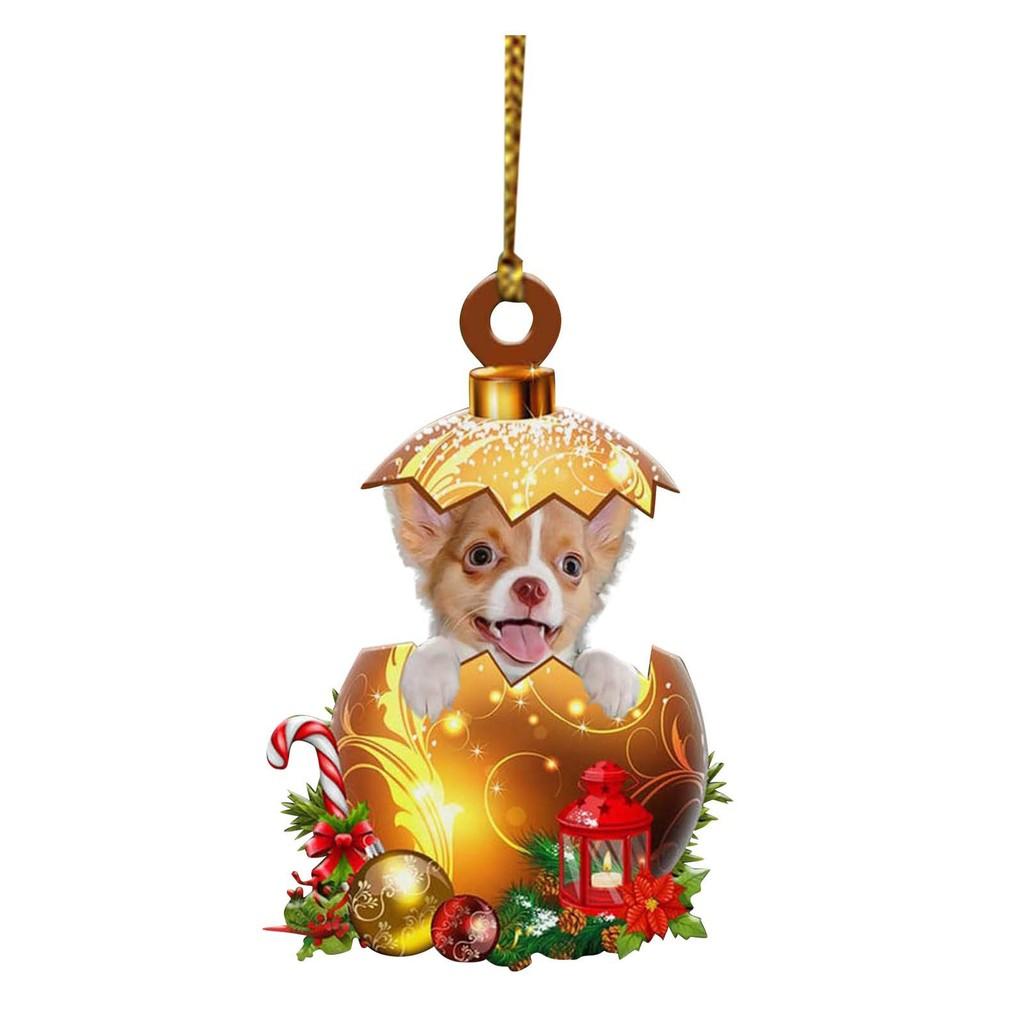 Cute Dog Cartoon Gold Egg Car Hanging Ornament Ideal For Festive Home Decor