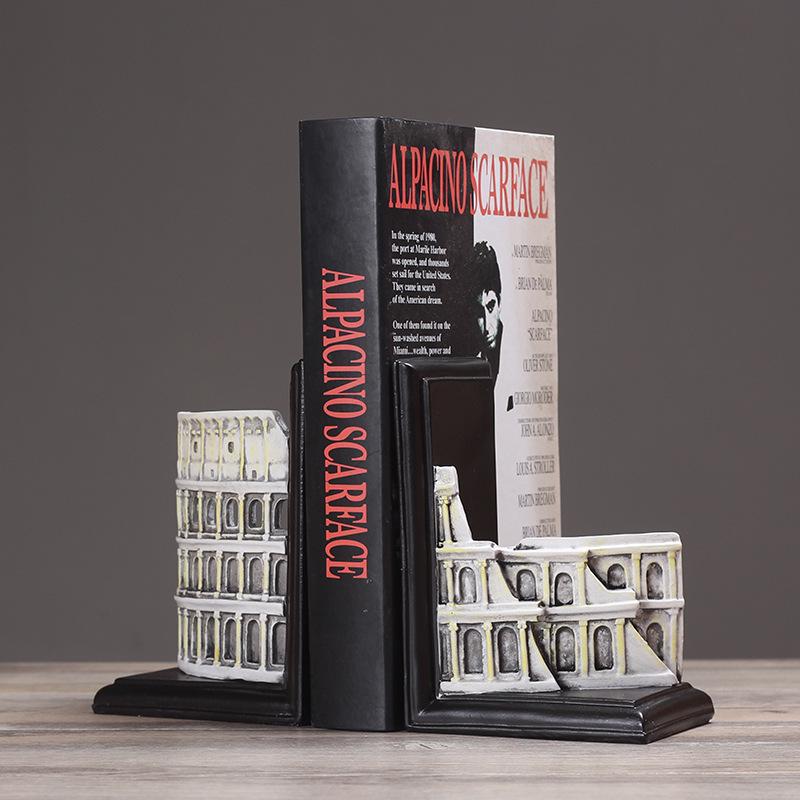 American Personality Roman Colosseum & Triumphal Arch Bookends - Study Room Decorative Ornaments