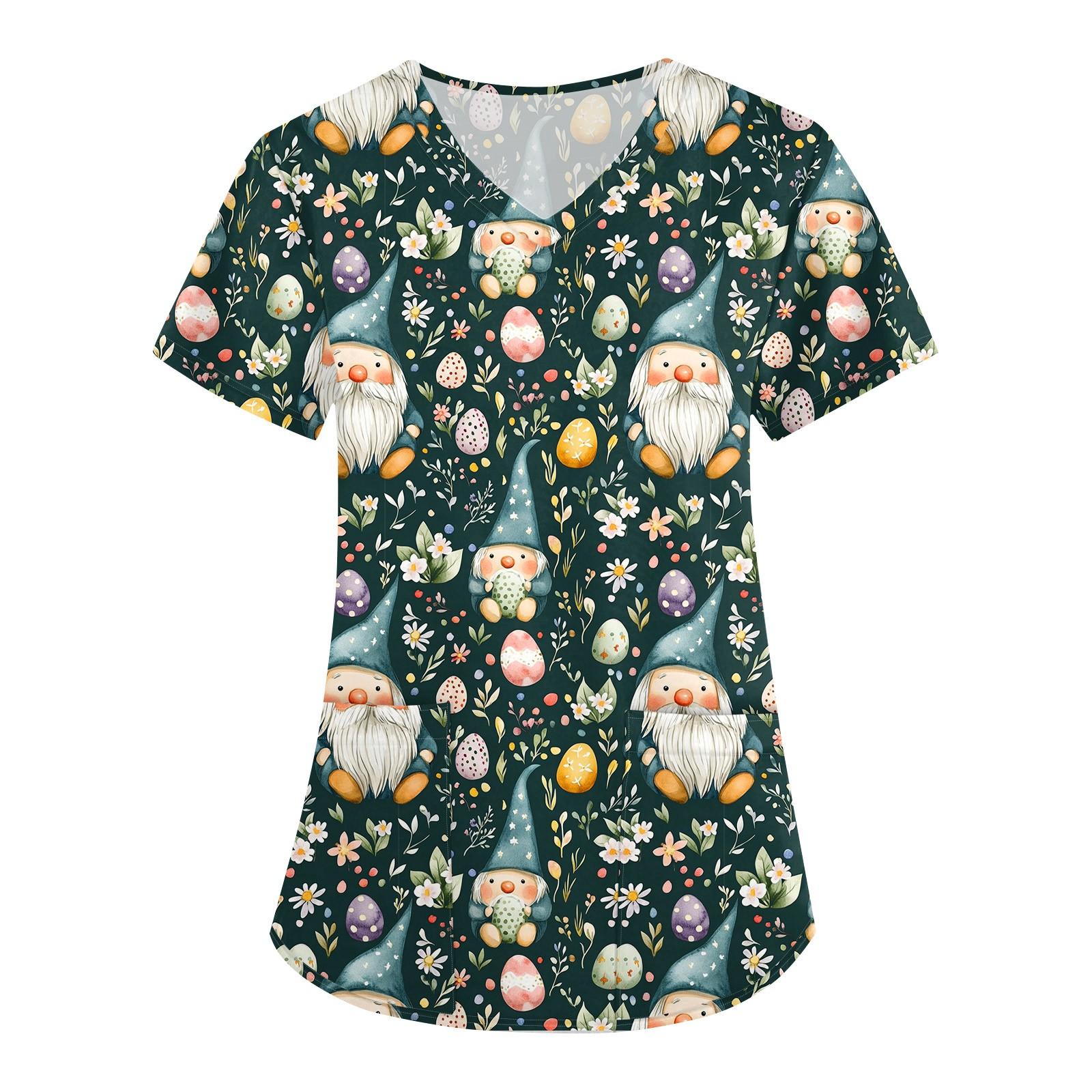 

Женская печатная униформа рабочая униформа с V-образным вырезом и карманами защитная униформа защитная униформа XL небесно-голубой