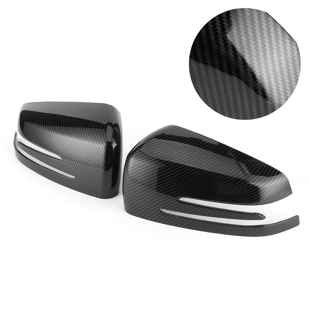 2pcs Side Rearview Mirror Cover Decorative Trim Cap Fit for Mercedes Benz A B C E CLS CLA GLA
