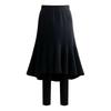 Winter Culottes Elastic High Waist Solid Color Versatile Skirt Leggings Combo Solid Color Thickened Warm Skirt Leggings