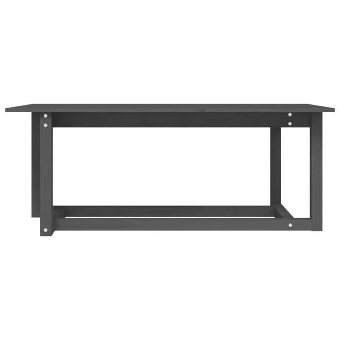 VidaXL Coffee Table Grey 110x55x45 Cm Solid Pine Wood 822169