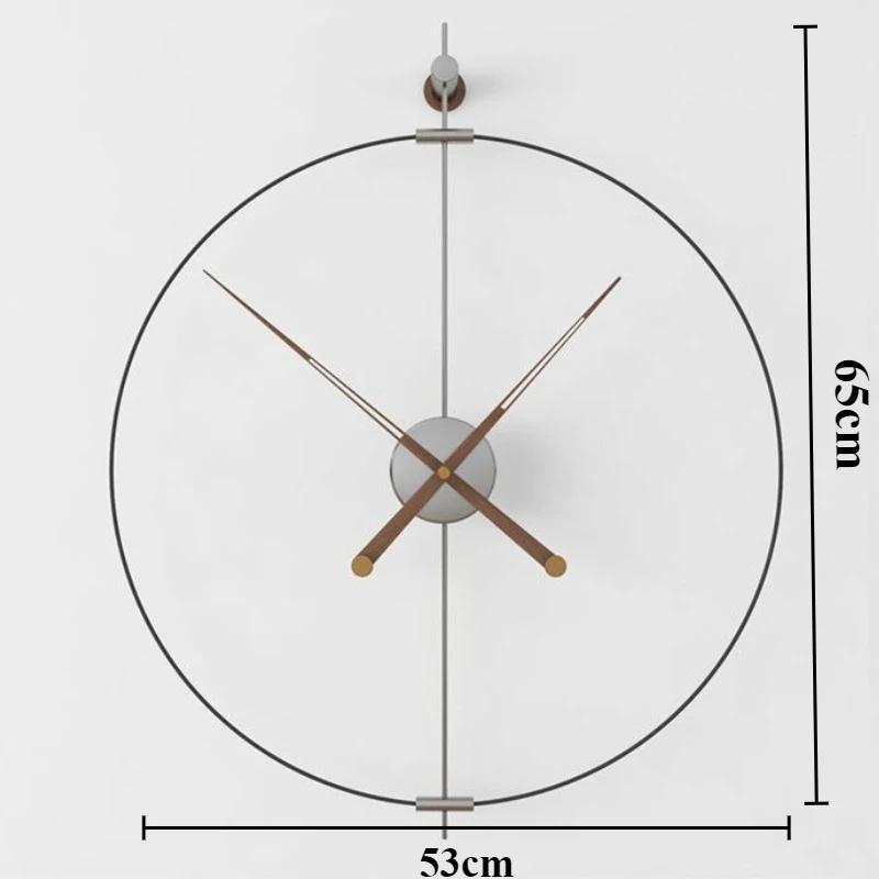Slient Wall Clock Metal Round Wall Clock Modern Minimalism Large Hanging Clocks Living Room Furniture Decorative Accessories