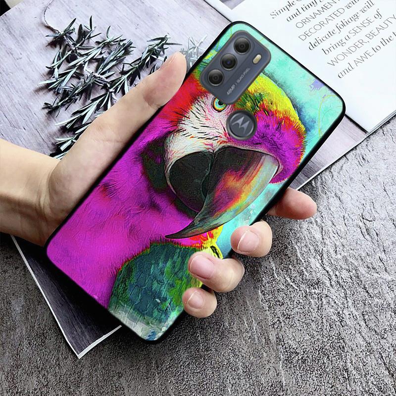 Parrot Bird Phone Case For Motorola Edge 50 40 Pro 50 40 30 Ultra Neo Fusion Moto G84 G54 G24 G53 G72 G60