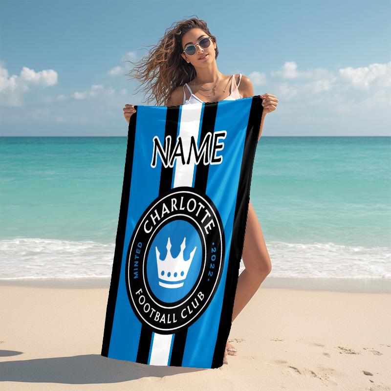 Personalized River Plate Crest Beach Towel Microfiber Beach Towel Thin Absorbent for Beach Swimming Yoga Bath Sports. 0910174
